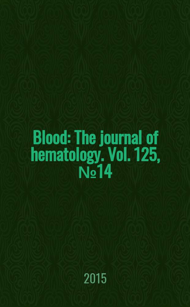 Blood : The journal of hematology. Vol. 125, № 14
