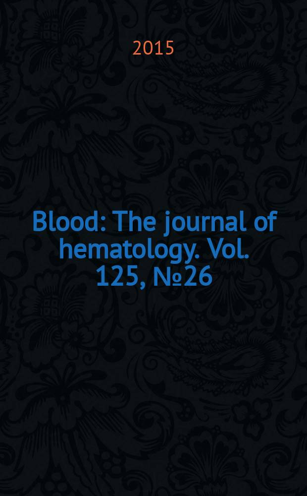 Blood : The journal of hematology. Vol. 125, № 26