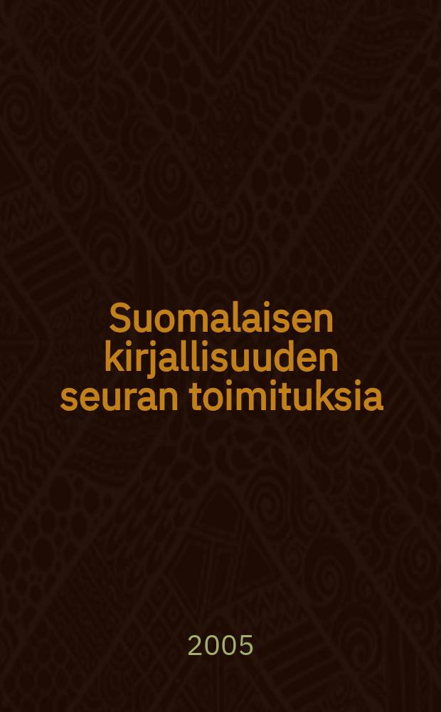 Suomalaisen kirjallisuuden seuran toimituksia : Luonnon vihreä ajatusviiva