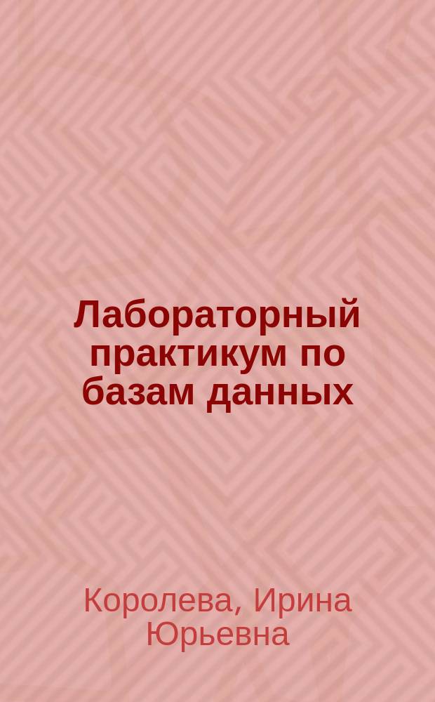 Лабораторный практикум по базам данных : учебное пособие