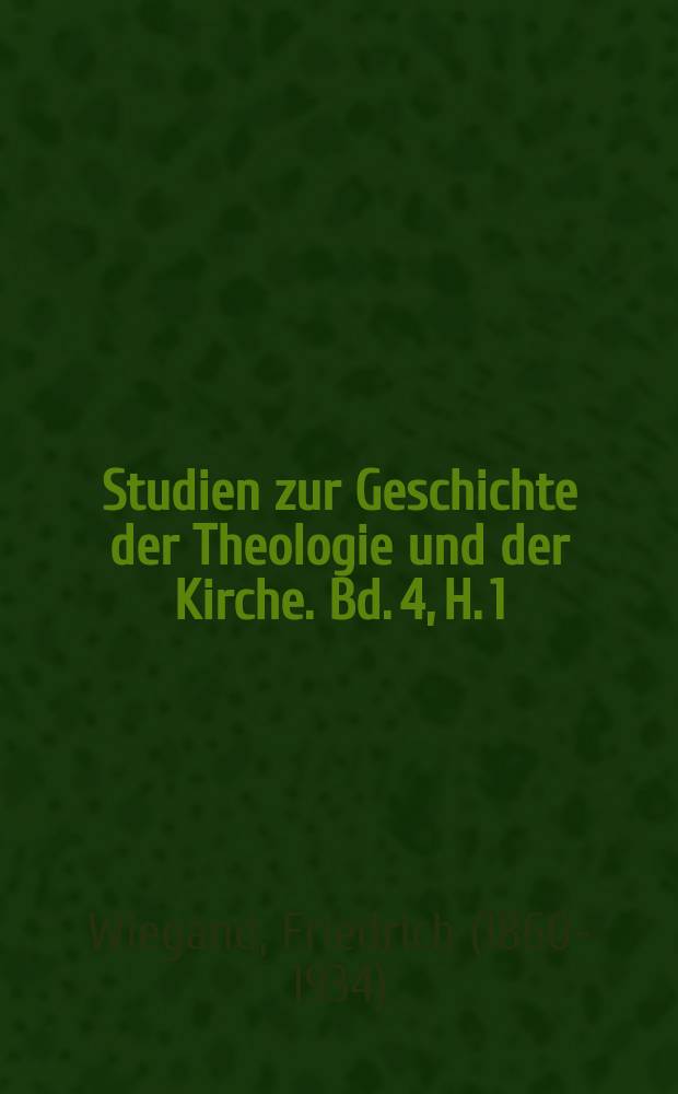 Studien zur Geschichte der Theologie und der Kirche. Bd. 4, H. 1 : Erzbischof Odilbert von Mailand über die Taufe = Ахиепископ Милана Одилберт о крещении: Вклад в историю литургии крещения во времена Карла Великого