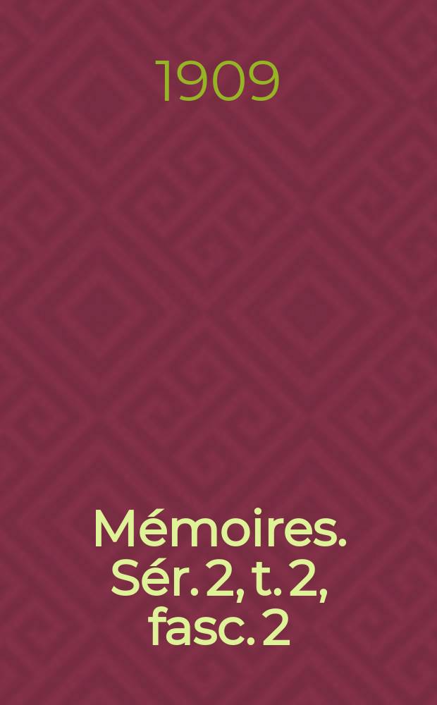 Mémoires. Sér. 2, t. 2, fasc. 2 : La structure de l'œuf des mammiféres (Chauve-souris, Vesperugo noctula) = Структура яйца млекопитающих.