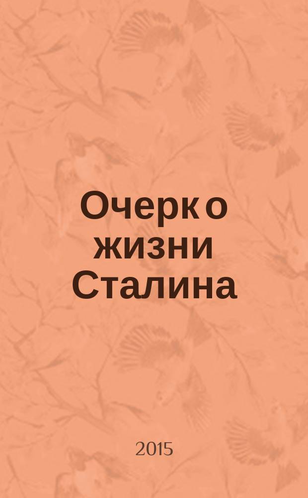 Очерк о жизни Сталина