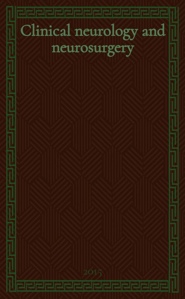 Clinical neurology and neurosurgery : J. of Netherlands soc. of neurology a. the Netherlands soc. of neurosurgeons. Vol. 128