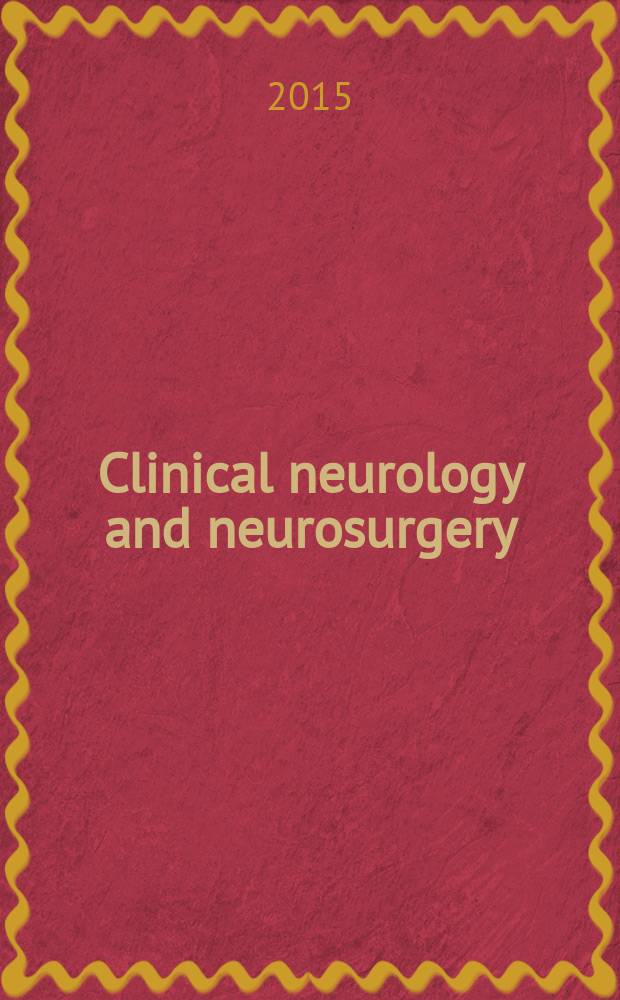 Clinical neurology and neurosurgery : J. of Netherlands soc. of neurology a. the Netherlands soc. of neurosurgeons. Vol. 129
