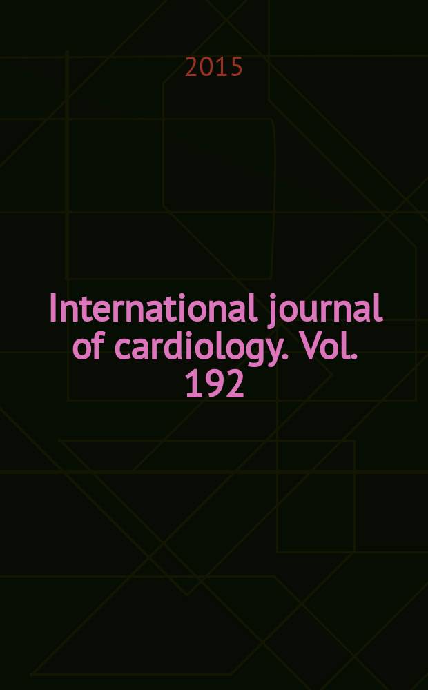 International journal of cardiology. Vol. 192