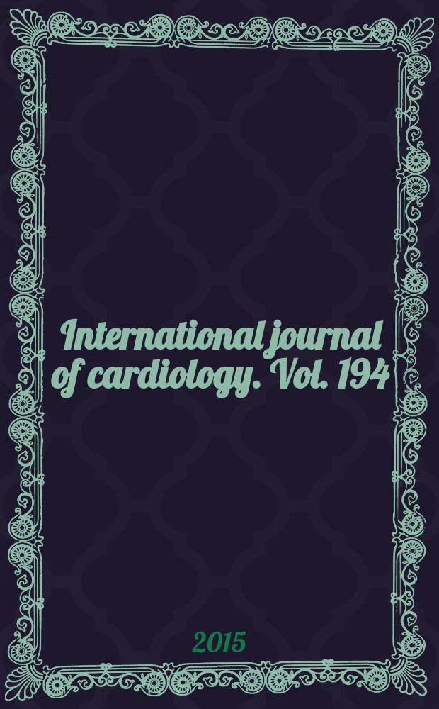 International journal of cardiology. Vol. 194