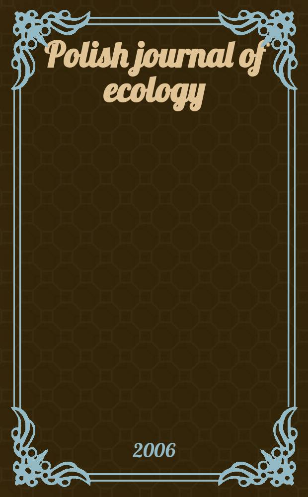 Polish journal of ecology : Form. Ekologia pol. Vol. 54, № 2