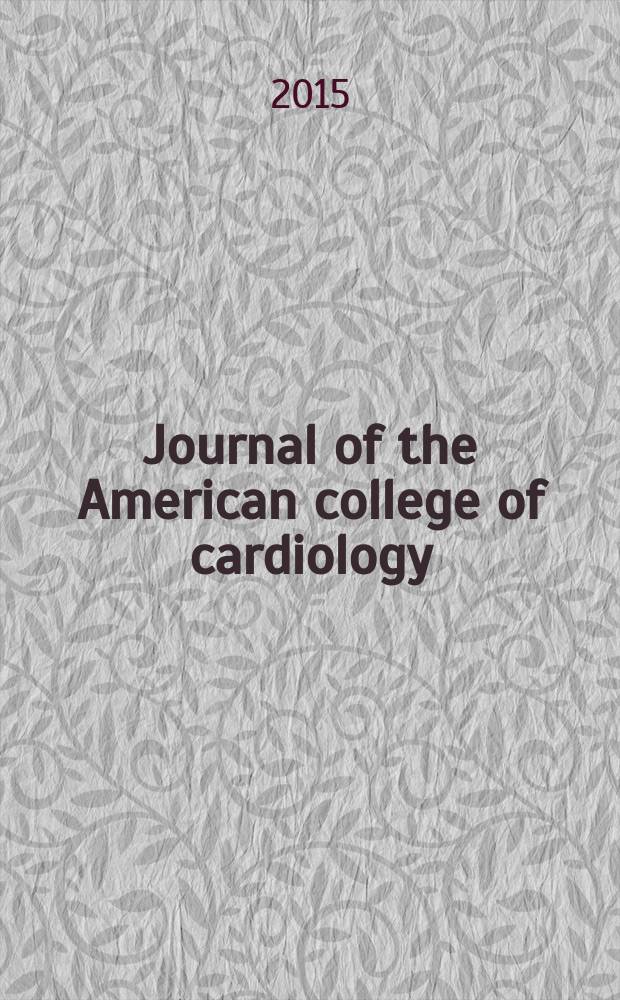 Journal of the American college of cardiology : JACC. Vol. 66, № 4