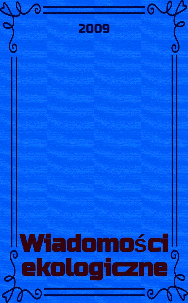 Wiadomości ekologiczne : Kwartalnik. T. 55, Указатель
