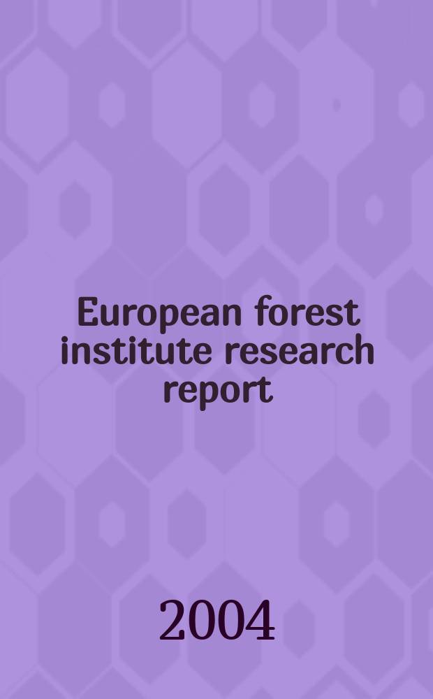 European forest institute research report