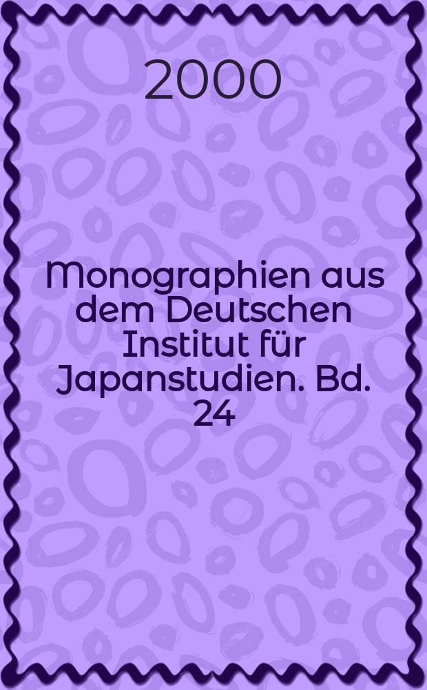 Monographien aus dem Deutschen Institut für Japanstudien. Bd. 24 : Facing Asia - Japan's role in the political and economic dynamism of regional cooperation = Лицо страны : Роль Японии в политическом и экономическом динамизме регионального сотрудничества