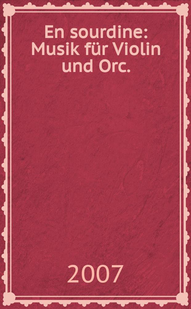 En sourdine: Musik für Violin und Orc. (2002); Tenebrae: Musik für skordierte Viola und kl. Ensemble mit Live-Electronik (2001); Reflactions on Narcissus: for violoncello and orc. (2004-05) / M. Pintscher; исполн.: F. Zimmermann, violin (1), C. Desjardins, viola (2), T. Mork, cello (3), Ensemble intercontemporain, NDR Sinfonieorchester, cond. M. Pintscher