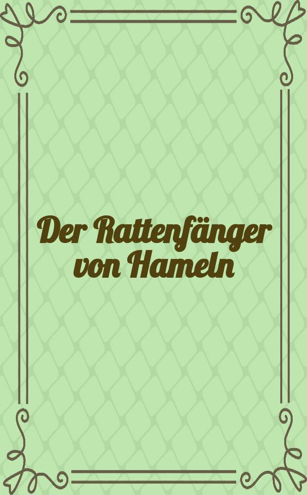 Der Rattenfänger von Hameln : Duett-Novelle : für Flöte und Cello : Op. 70 : (1975, 1998)