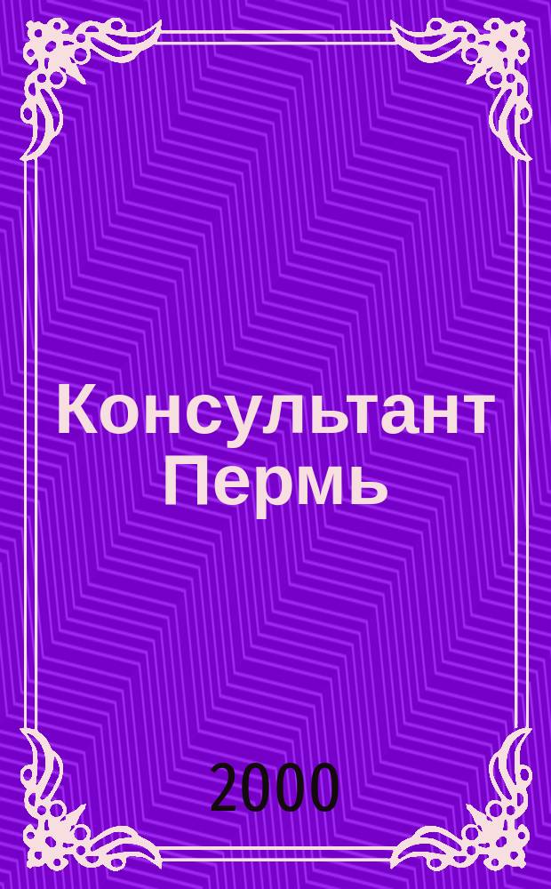 Консультант Пермь : Ежемес. журн. для бухгалтеров, фин. работников, специалистов в обл. налогообложения, аудита, юристов предприятий и орг. Перм. обл. 2000, № 12 (32)