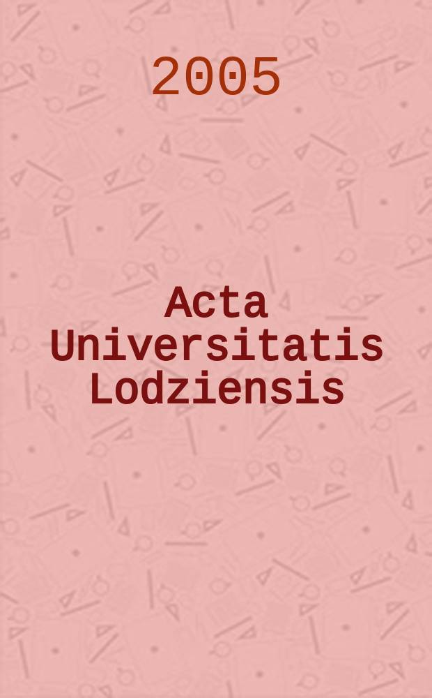 Acta Universitatis Lodziensis : Sektor publiczny a rozwój gospodarki