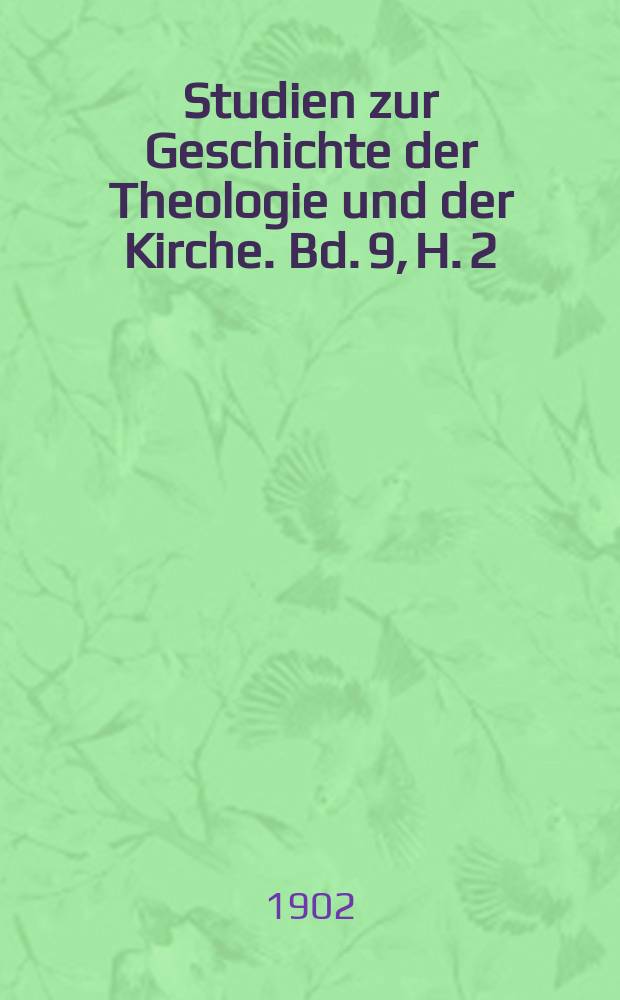Studien zur Geschichte der Theologie und der Kirche. Bd. 9, H. 2 : Johannes Scotus Erigena und dessen Gewährsmänner in seinem Werke De divisione naturae libri V = Иоанн Скот Эуригена и его поручители в труде "О разделении природы", кн. 5