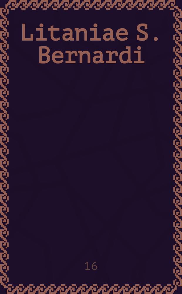 Litaniae S. Bernardi