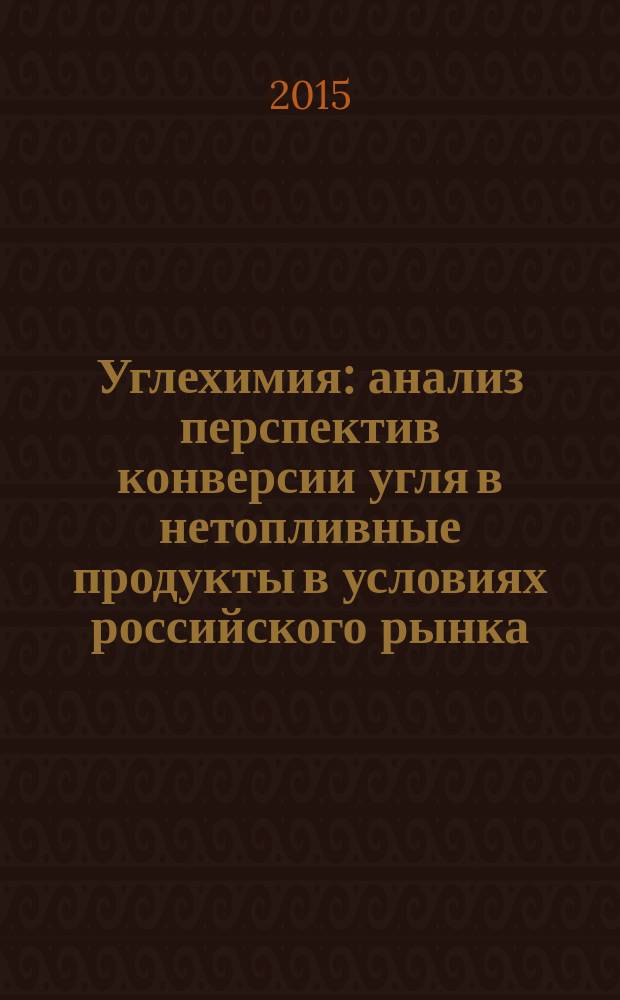 Углехимия : анализ перспектив конверсии угля в нетопливные продукты в условиях российского рынка (на базе Кузнецкого угольного бассейна) : аналитический отчет