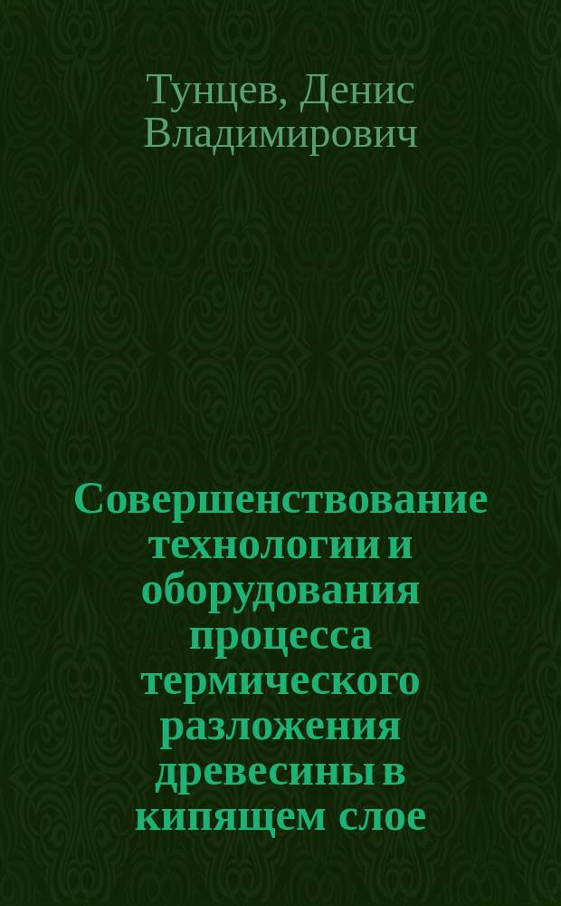 Совершенствование технологии и оборудования процесса термического разложения древесины в кипящем слое : монография