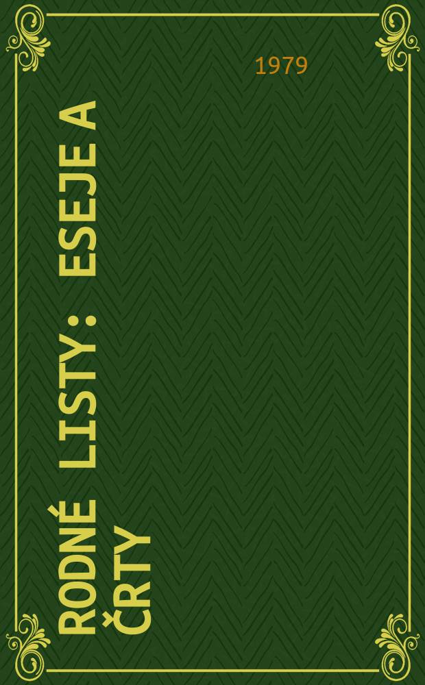 Rodné listy : Eseje a črty