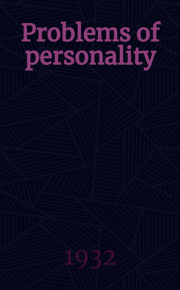 Problems of personality