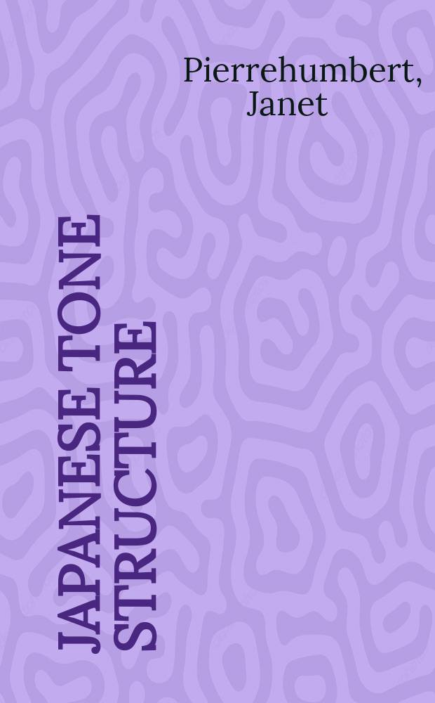 Japanese tone structure