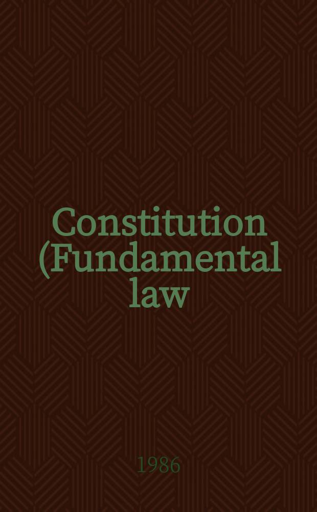 Constitution (Fundamental law) of the Russian Soviet Federative Socialist Republic : Adopted at the Seventh (spec.) sess. of the Supreme Soviet of the RSFSR, ninth convocation, on Apr. 12, 1978