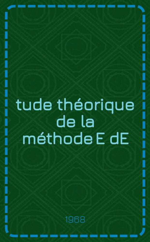 &Eacute;tude th&eacute;orique de la m&eacute;thode E dE/dx de discrimination des particules : Th&egrave;se pr&eacute;sent&eacute;e &agrave; la Facult&eacute; des sciences de l'Univ. de Lyon ..