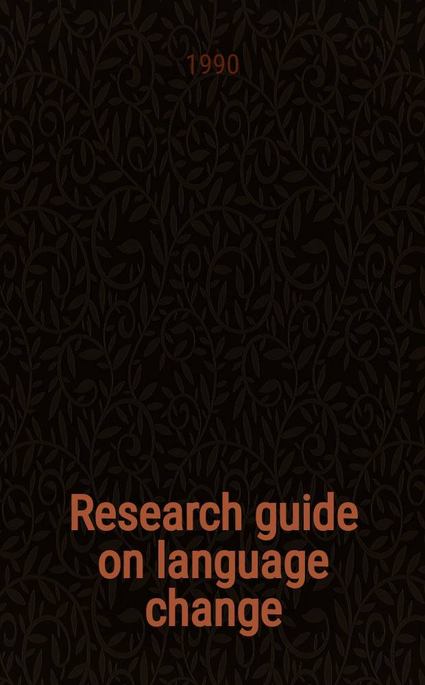Research guide on language change