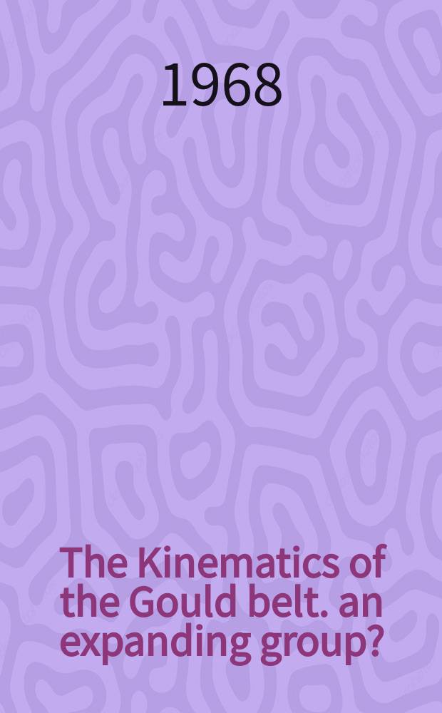 The Kinematics of the Gould belt. an expanding group?