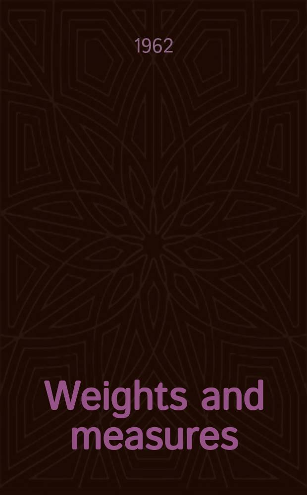 Weights and measures
