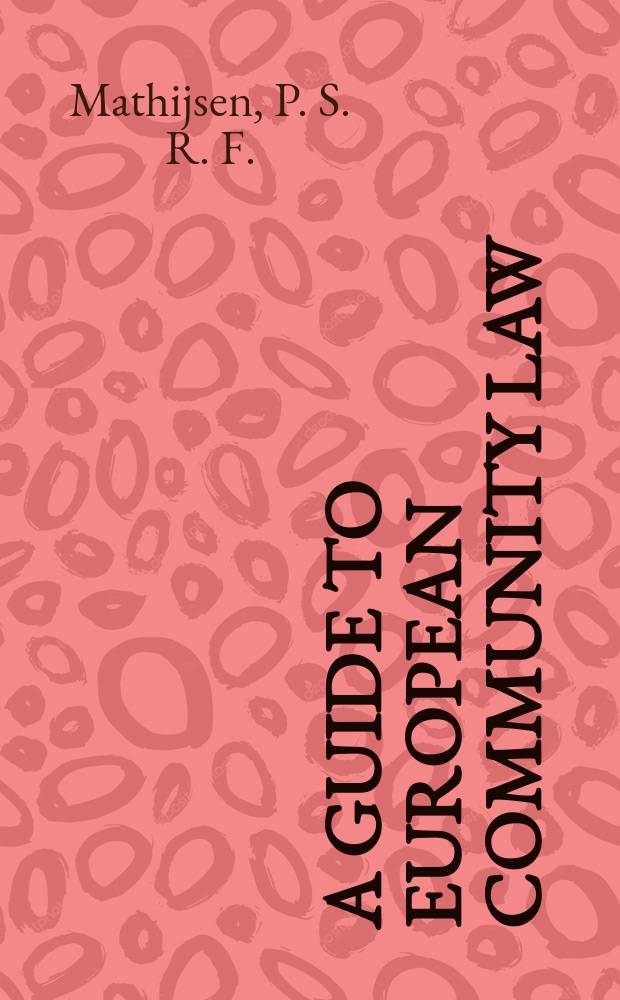 A guide to European community law