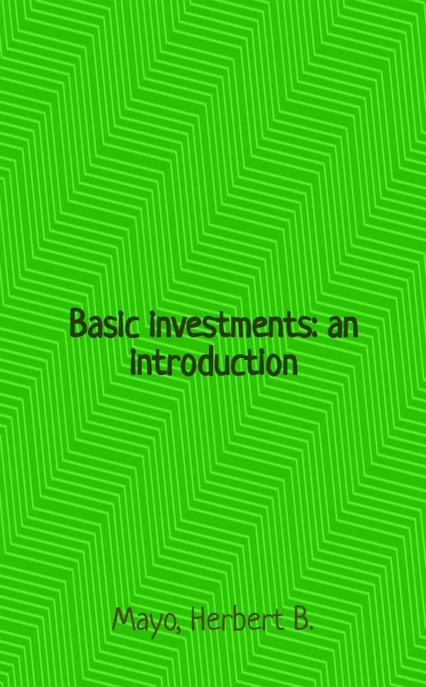 Basic investments : an introduction