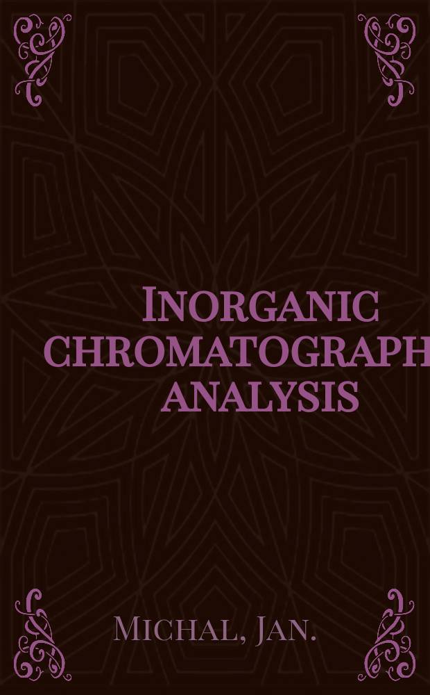 Inorganic chromatographic analysis