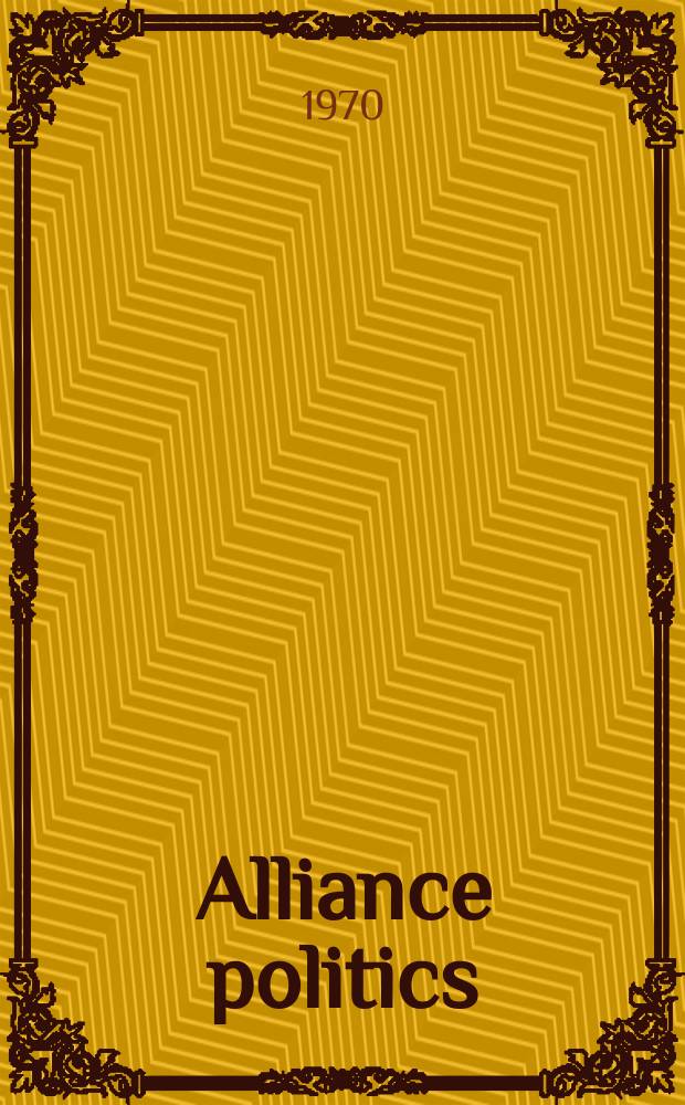 Alliance politics
