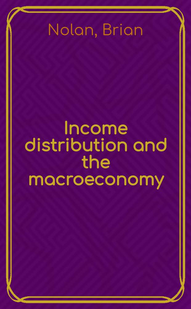 Income distribution and the macroeconomy