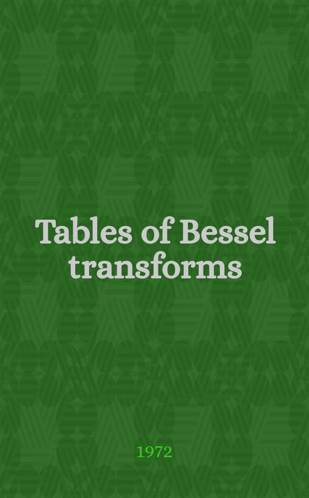 Tables of Bessel transforms
