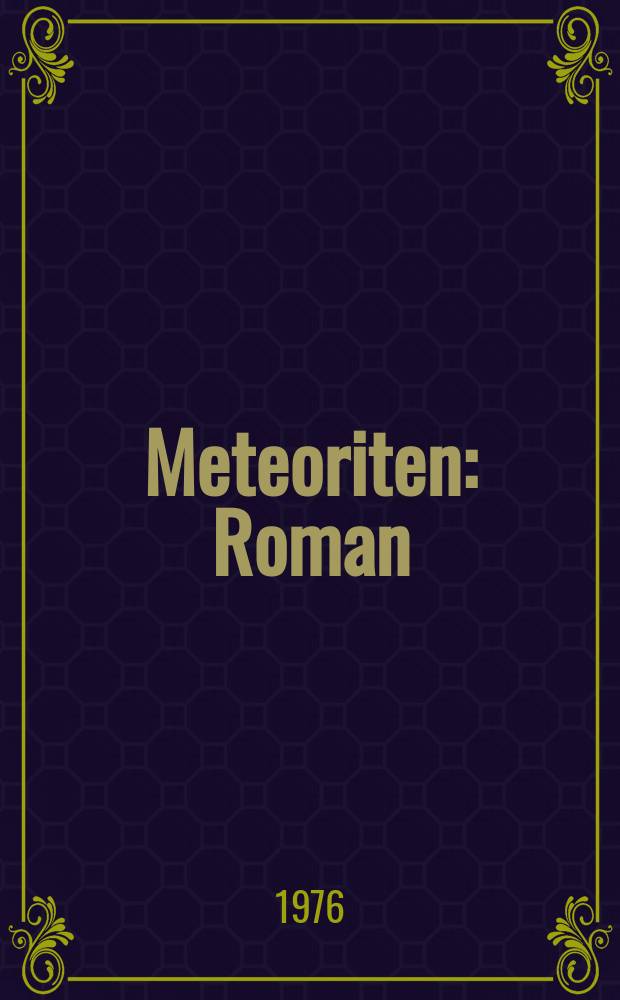 Meteoriten : Roman