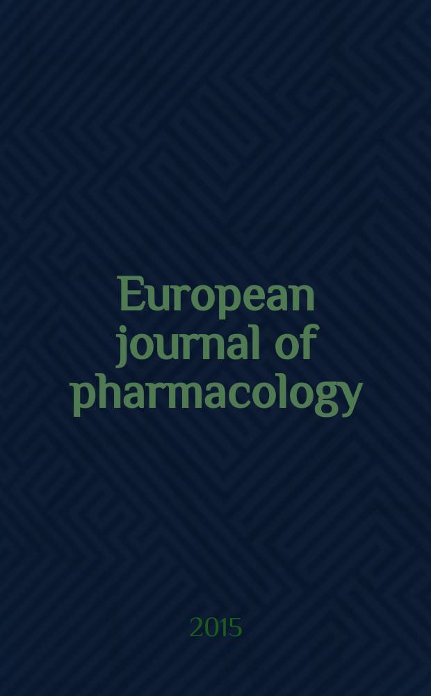 European journal of pharmacology : An intern. j. Vol. 763, pt. B : G protein-coupled receptors - pharmacology and signaling = G протеин-сочетанные рецепторы-Фармакология и передача сигнала.