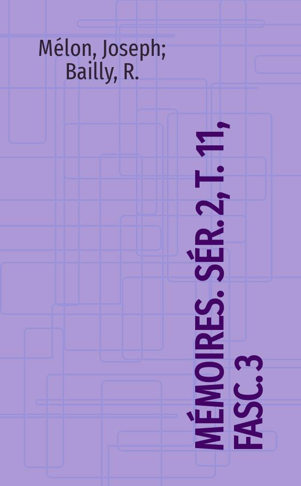 Mémoires. Sér. 2, t. 11, fasc. 3 : Détermination de la biréfringence d'un uniaxe en lumière convergente = Определение двойного лучепреломления сходящего света