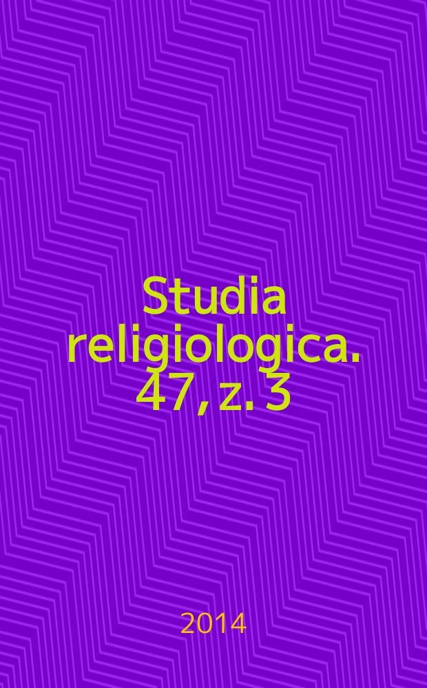 Studia religiologica. 47, z. 3