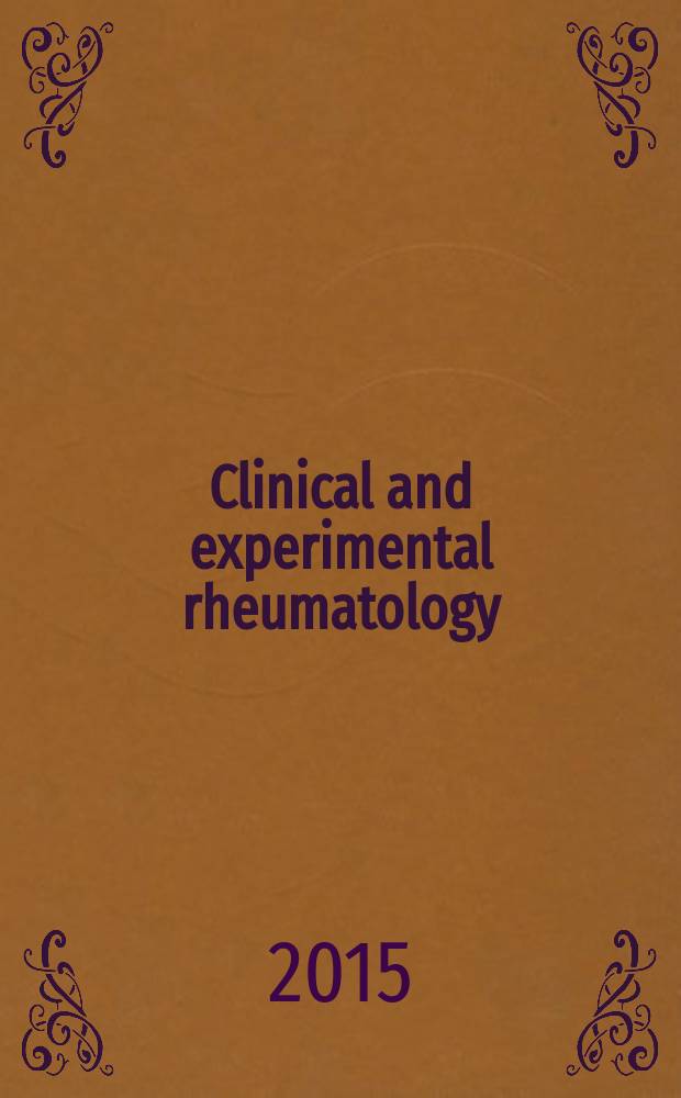 Clinical and experimental rheumatology : An Intern. j. of rheumatic a. connective tissue diseases. Vol. 33, № 5