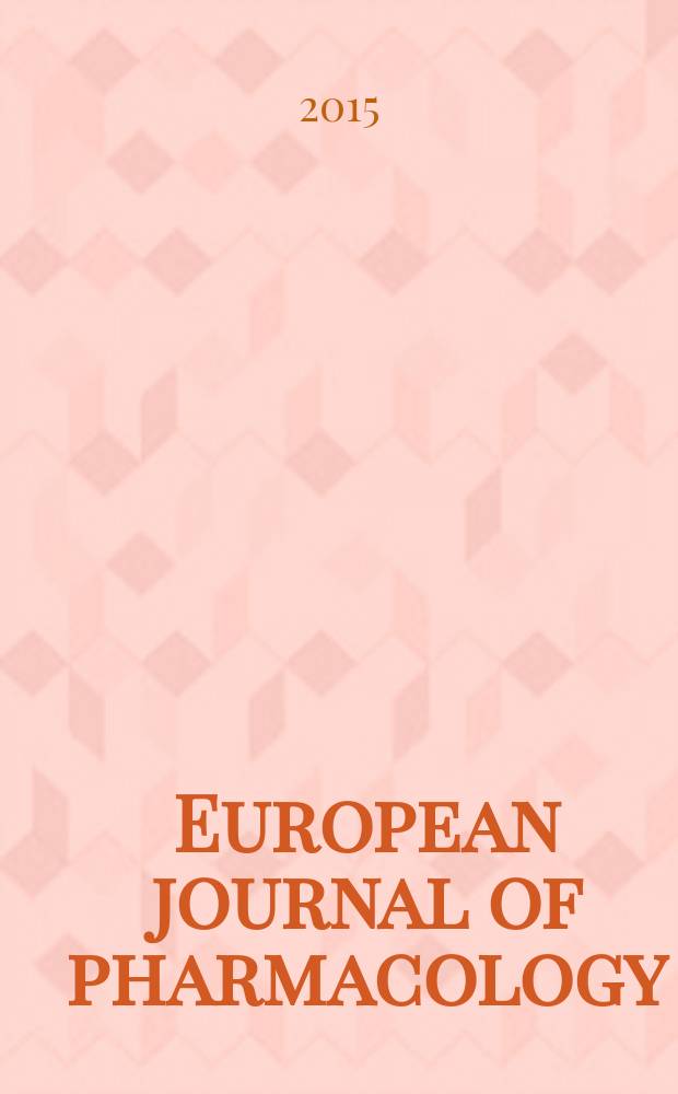 European journal of pharmacology : An intern. j. Vol. 766