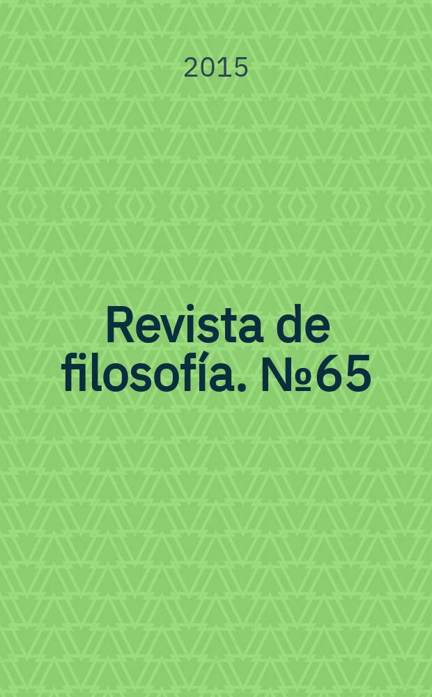 Δαίμων : Revista de filosofía. № 65