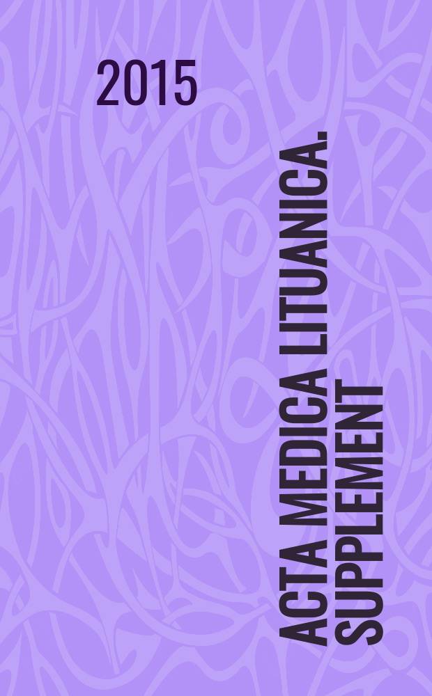 Acta medica Lituanica. Supplement : official journal of the Lithuanian academy of sciences and Vilnius university. Vol. 22, № 1