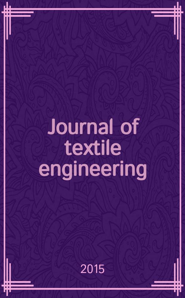 Journal of textile engineering : Retitled from "J. of the Textile machinery soc. of Japan". Vol. 61, № 5