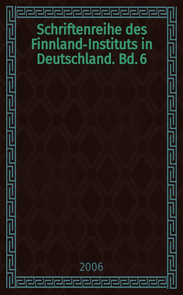Schriftenreihe des Finnland-Instituts in Deutschland. Bd. 6 : Von heute an für alle! Hundert Jahre Frauenwahlrecht = Сегодная для всех% Сто лет избирательным правам женщин