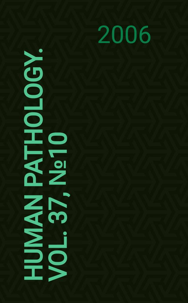 Human pathology. Vol. 37, № 10