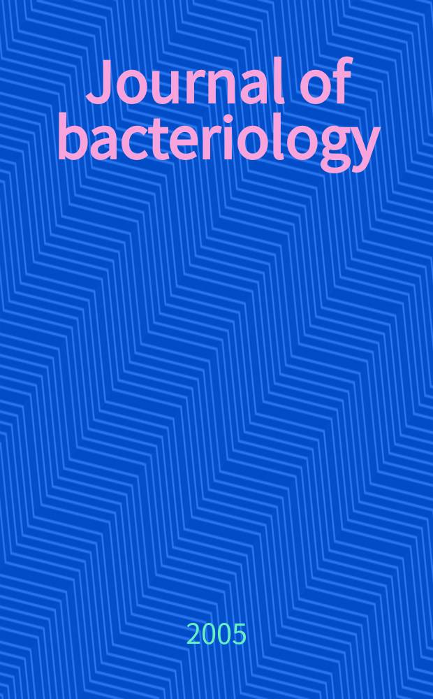 Journal of bacteriology : Offic. organ of the Soc. of Amer. bacteriologists. Vol. 187, № 24